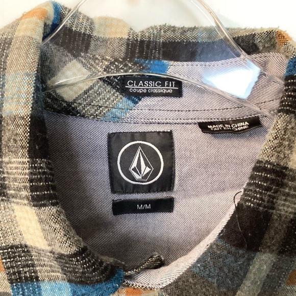 Volcom Fader Plaid Long Sleeve Snap Front Plaid Flannel Shirt - M - Picture 7 of 8